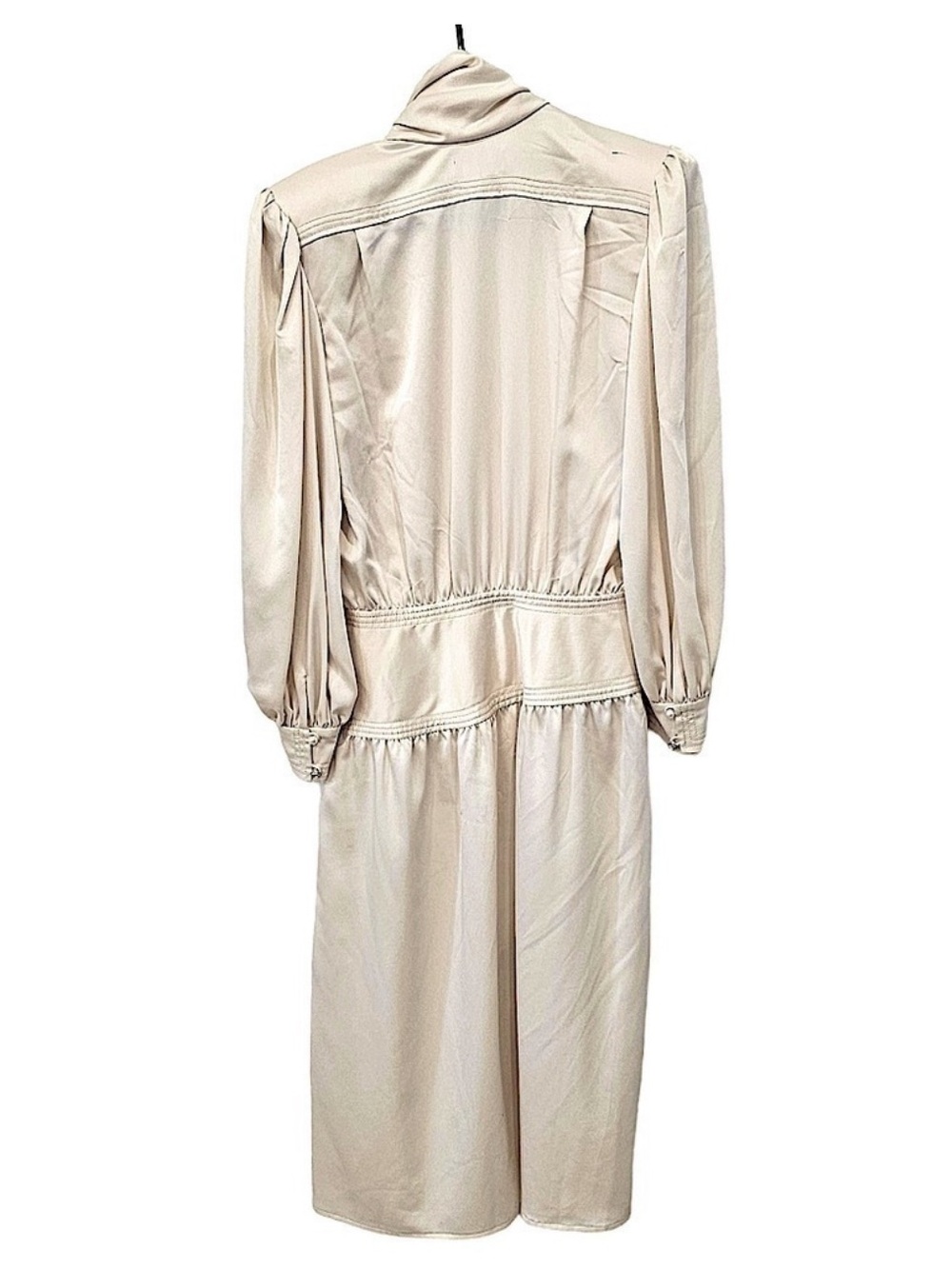 Vintage Nolan Miller Neiman Marcus Romantic High Neck Midi Dress 8 - Picture 3 of 12